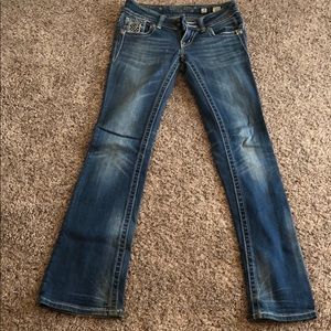 MissMe size 25 boot cut jeans. Lighter shade.